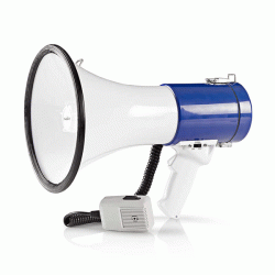 Τηλεβόας NEDIS MEPH200WT με αποσπώμενο μικρόφωνο 25W και ενσωματωμένη σειρήνα