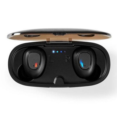 Ακουστικά handsfree TWS Bluetooth 5.0 NEDIS HPBT5052BK με θήκη ασύρματης φόρτισης