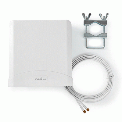 Κεραία NEDIS ANOR5G20WT 5G/4G/3G/GSM με δύο καλώδια σύνδεσης 2,5m Κεραία NEDIS ANOR5G20WT 5G/4G/3G/GSM με δύο καλώδια σύνδεσης 2,5m