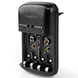Φορτιστής για μπαταρίες NiCd και Ni-MH AA / AAA / 9V NEDIS BACH07