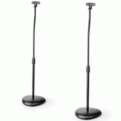 Universal επιδαπέδιες βάσεις ηχείων δαπέδου NEDIS SPMT2750BK με ρυθμιζόμενο ύψος 2 τεμαχίων