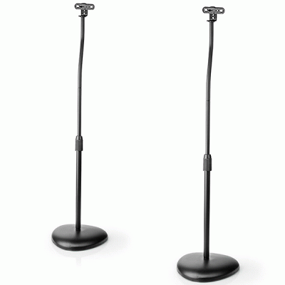 Universal επιδαπέδιες βάσεις ηχείων δαπέδου NEDIS SPMT2750BK με ρυθμιζόμενο ύψος 2 τεμαχίων