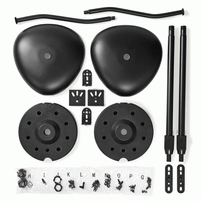 Universal επιδαπέδιες βάσεις ηχείων δαπέδου NEDIS SPMT2750BK με ρυθμιζόμενο ύψος 2 τεμαχίων