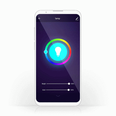 Wi-Fi έξυπνη λάμπα NEDIS WIFILRC10E27 RGB LED E27 9W 806lm RGB + 2700-6500k δέσμης 200°