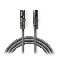 Kαλώδιο ήχου 3pin XLR θηλυκό σε 3pin XLR αρσενικό 20m σε γκρι χρώμα