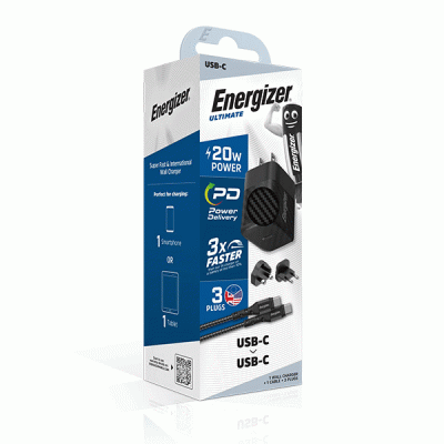 Universal φορτιστής - αντάπτορας ENERGIZER A20MUC με 1 θύρα USB Type-C και power delivery 20W Universal φορτιστής - αντάπτορας ENERGIZER A20MUC με 1 θύρα USB Type-C και power delivery 20W