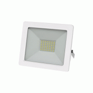 Προβολέας led smd λευκός 30W 230V με θερμό φως 3000Κ 3300lmn στεγανός IP65 και καλώδιο 50cm 