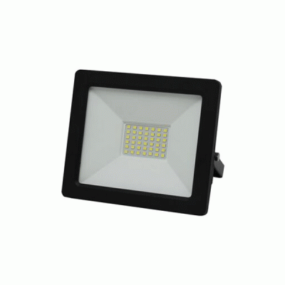 Προβολέας με led smd eco 30W 230V μωβ φως αλουμινίου μαύρος στεγανός IP65 σε μαύρο χρώμα