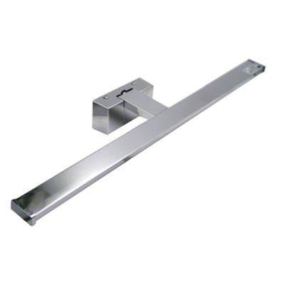 Led φωτιστικό λουτρού αλουμινίου ασημί 15W 80cm ενδιάμεσο φως 4000k & στεγανό IP44 