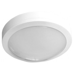 Led πλαφονιέρα πλαστική λευκή στρόγγυλη 8W θερμό λευκό φως 3000k στεγανή IP65 εξωτερικού χώρου