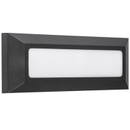 Led επίτοιχο φωτιστικό ορθογώνιο γραφίτης 4W 3000k θερμό λευκό φως στεγανό IP65 εξωτερικού χώρου