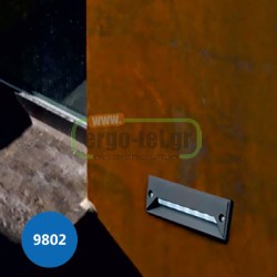 Φωτιστικό σώμα ορθογώνιο χωνευτό διαδρόμου ισχύος 0.7W 230V θερμό φως στεγανό IP54 με 12led