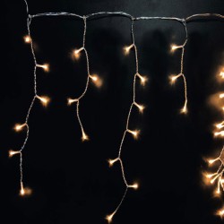 200 χριστουγεννιάτικα λαμπάκια led mini γιρλάντα IP44 θερμό φως με πρόγραμμα και διάφανο καλώδιο