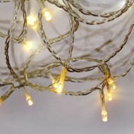 200 χριστουγεννιάτικα mini led λαμπάκια σταθερά και με πρόγραμμα θερμό φως διάφανο καλώδιο IP44