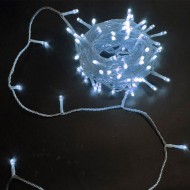 200 χριστουγεννιάτικα led λαμπάκια πλεξούδα ψυχρό φως IP44 με διάφανο καλώδιο & πρόγραμμα