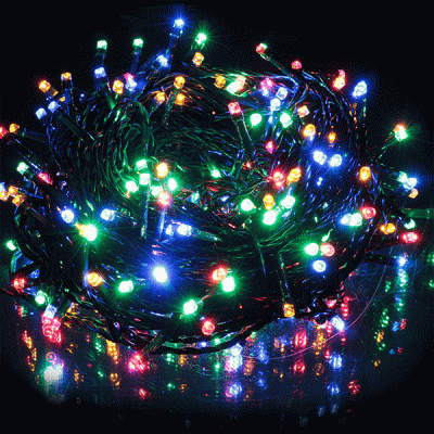 100 mini led πολύχρωμα χριστουγεννιάτικα λαμπάκια με πρόγραμμα σταθερό & εναλλασσόμενο ΙΡ44