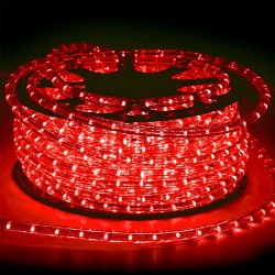 Φωτοσωλήνας led Φ13mm μονοκάναλος διάφανος 36led/m κόκκινο φως για κρυφό φωτισμό ντιμαριζόμενος