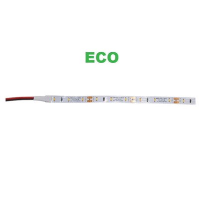 Led ταινία 5m ECO 4.8W/m 12VDC πράσινο φως στεγανή IP54 λευκή αυτοκόλλητη για εξωτερικούς χώρους