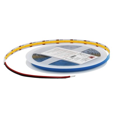 Ταινία LED COB γραμμικού Φωτισμού 12VDC 8W/m ψυχρ΄΄ο χρώμα φωτός 6500Κ 880lm/m IP20