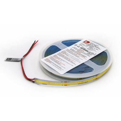 Ταινία COB LED 5m 24VDC 11W/m 480LED/m 3000Κ θερμό λευκό φως IP20