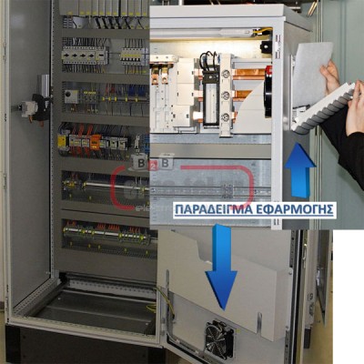 Aνεμιστήρας FKL6625.230 για πίνακα με φίλτρο RAL7035 στεγανός IP54 230m3/h 230V 256x256mm