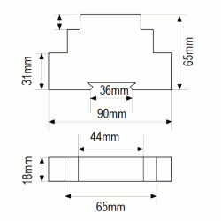 Χρονικό (timer) ράγας KAEL ZRXX.G 24V AC-DC 230V 1 module DELAY ON-OFF λειτουργία
