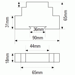 Χρονικό (timer) ράγας KAEL DRN.G 230V ΚΑΙ 24V AC/DC 1 module δυο διαφορετικών χρόνων