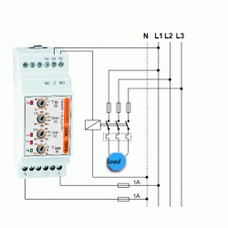 Επιτηρητής τάσης μονοφασικός ADG-1 KAEL 230V 50/60Hz IP20