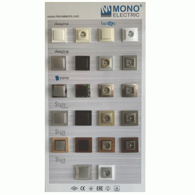 Πλαίσιο μονό ασημί Mono Electric despina metallic οριζόντιας ή κάθετης τοποθέτησης