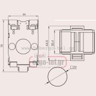 Μετασχηματιστής εντάσεως μπάρας Φ22 DM-20 720V 50Α/5Α 1,5VA 76X44X30 DIXSEN Μετασχηματιστής εντάσεως μπάρας Φ22 DM-20 720V 50Α/5Α 1,5VA 76X44X30 DIXSEN