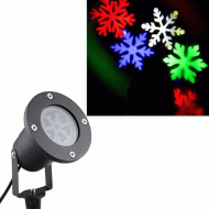 Χριστουγεννιάτικο φωτιστικό laser projector 4W IP65 εξωτερικού χώρου με σχέδιο νιφάδες & δέντρα