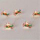 20 mini led Άγιος Βασίλης με αεροπλάνο με θερμό λευκό φως, μπαταρία 3xΑΑ, χρονοδιακόπτη & ασημί χάλκινο καλώδιο  IP20