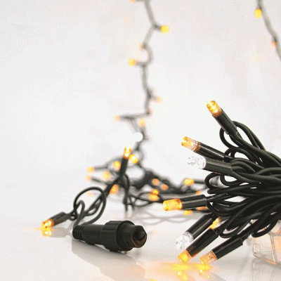100 Flash led χριστουγεννιάτικα λαμπάκια 5mm με 90 θερμά λευκά led & 10 λευκά flash led IP65