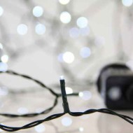 240 χριστουγεννιάτικα led λαμπάκια με πρόγραμμα 1495cm ψυχρό φως IP44 πράσινο καλώδιο