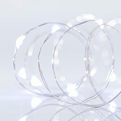 100 mini led χριστουγεννιάτικα λαμπάκια με ψυχρό φως μετασχηματιστή & καλώδιο χαλκός ασημί ΙΡ44