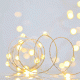 100 Χριστουγεννιάτικα mini led λαμπάκια θερμό φως με ασημί χαλκό καλώδιο & μετασχηματιστή IP44