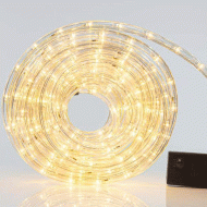 Led φωτοσωλήνας μονοκάναλος σε θερμό λευκό φως 10m με 24 λαμπάκια ανα μέτρο και πρόγραμμα ΙΡ44