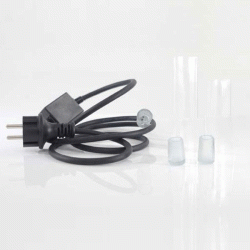Σετ 5 τεμαχίων με τάπα καλώδιο 1.50cm και σύνδεσμο για led δικάναλο φωτοσωλήνα IP44