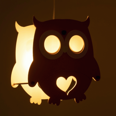 GloboStar® OWL 61576 Παιδικό Κρεμαστό Φωτιστικό Φιγούρα Μονόφωτο 1 x E27 IP20 Πολύχρωμο Πλαστικό - Μ29.5 x Π15.5 x Υ30.5cm
