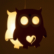 GloboStar® OWL 61576 Παιδικό Κρεμαστό Φωτιστικό Φιγούρα Μονόφωτο 1 x E27 IP20 Πολύχρωμο Πλαστικό - Μ29.5 x Π15.5 x Υ30.5cm