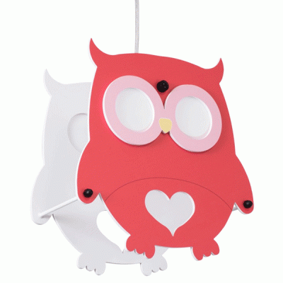 GloboStar® OWL 61576 Παιδικό Κρεμαστό Φωτιστικό Φιγούρα Μονόφωτο 1 x E27 IP20 Πολύχρωμο Πλαστικό - Μ29.5 x Π15.5 x Υ30.5cm