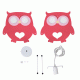 GloboStar® OWL 61576 Παιδικό Κρεμαστό Φωτιστικό Φιγούρα Μονόφωτο 1 x E27 IP20 Πολύχρωμο Πλαστικό - Μ29.5 x Π15.5 x Υ30.5cm