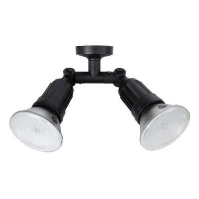 GloboStar® GRASEDO 61616 Βάση Κήπου με 2 Ντουί E27 για Λάμπες Σποτ PAR38 - Αδιάβροχη IP67 - Υψηλής Αντοχής ABS - VDE Certified - Μ40 x Π9.5 x Υ22cm - Μαύρο - 5 Years Warranty