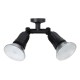 GloboStar® GRASEDO 61616 Βάση Κήπου με 2 Ντουί E27 για Λάμπες Σποτ PAR38 - Αδιάβροχη IP67 - Υψηλής Αντοχής ABS - VDE Certified - Μ40 x Π9.5 x Υ22cm - Μαύρο - 5 Years Warranty
