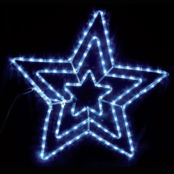 Χριστουγεννιάτικο αστέρι τριπλό λευκό led 60x60cm εξωτερικού χώρου με πρόγραμμα και 4,7μέτρα φωτ/να Χριστουγεννιάτικο αστέρι τριπλό λευκό led 60x60cm εξωτερικού χώρου με πρόγραμμα και 4,7μέτρα φωτ/να