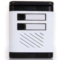 Μπουτονιέρα ΒΙΟΜΑΤ λευκή 10,5x23,5 cm για 2 διαμερίσματα χωνευτής τοποθέτησης