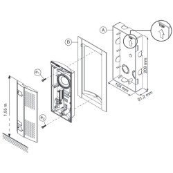 Κουτί εντοιχισμού για θυροτηλέφωνο ανοιχτής ακρόασης URMET 752/60