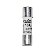 Φυσίγγιο κυλινδρικό Freder 10x38mm 15A 1000 VDC για φωτοβολταϊκά συστήματα