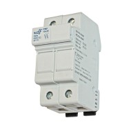 Βάση διπολική ράγας (ασφαλειοθήκη) 2x32A 1000VDC για κυλινδρικές ασφάλειες 10x38mm για φωτοβολταϊκά