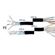 Καλώδιο μεταφοράς δεδομένων-Data FTP 4x2x24AWG Cat6 ανθυγρό PE χαλκού (CU) 